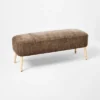 Corallina Upholstered Wooden Bench Natural Wood/Dark Brown - Threshold™ Designed With Studio McGee -Threshold GUEST 0e81711a 8fc2 4a18 a218 13de1ff227a2