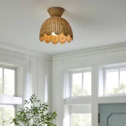 Woven Flush Mount Ceiling Light - Threshold™ Designed With Studio McGee