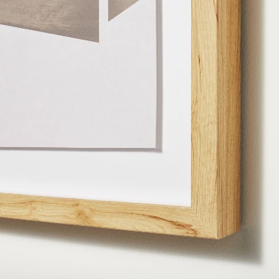 16" X 20" Color Block Abstract Glass Framed Wall Art Print Light Navy - Threshold™ Designed With Studio McGee 4 16" X 20" Color Block Abstract Glass Framed Wall Art Print Light Navy - Threshold™ Designed With Studio McGee - Image 2