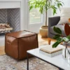 Evanston Leather Cube Pouf - Threshold™ Designed With Studio McGee -Threshold GUEST 16939182 109c 4618 84fc 3f7fd097b067