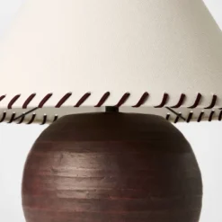 Large Earthy Table Lamp With Whipstitch Shade - Threshold™ Designed With Studio McGee -Threshold GUEST 259a8a33 7ca7 47e5 8c5e 2e77903b6745