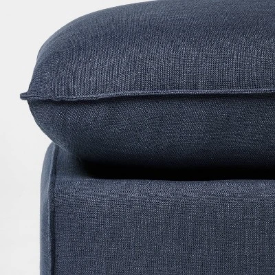 Slipcover Ottoman Blue - Threshold™ Designed With Studio McGee 5 Slipcover Ottoman Blue - Threshold™ Designed With Studio McGee - Image 3
