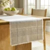 20"x90" Natural Leno Weave Table Runner With Blue Accent - Threshold™ Designed With Studio McGee: Cotton Linen, Plaid, Spring 1 20"x90" Natural Leno Weave Table Runner With Blue Accent - Threshold™ Designed With Studio McGee: Cotton Linen, Plaid, Spring -Threshold GUEST 33ecfa9b 09ab 44c9 9d72 ac2382631a4f