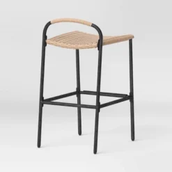 Popperton 2pk Arched Wicker Bar Height Patio Chairs, Outdoor Furniture - Black - Threshold™ Designed With Studio McGee -Threshold GUEST 35ac354a ae96 4702 abc7 35607560042d