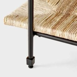 Metal And Rush Weave Top Console Table Black - Threshold™ Designed With Studio McGee: Mahogany Frame, Square Entryway Table 10 Metal And Rush Weave Top Console Table Black - Threshold™ Designed With Studio McGee: Mahogany Frame, Square Entryway Table -Threshold GUEST 3f8ac156 d6a8 49ca b6f0 3fd94dabd00e