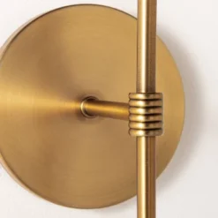 Metal Sconce Wall Light (Includes LED Light Bulb) Brass - Threshold™ Designed With Studio McGee: Dimmable, Plug-In, ETL Listed 9 Metal Sconce Wall Light (Includes LED Light Bulb) Brass - Threshold™ Designed With Studio McGee: Dimmable, Plug-In, ETL Listed -Threshold GUEST 4167d74d ee75 456d 9e71 89fbe21c8248