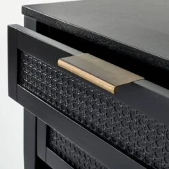 East Bluff 2 Drawers Woven Accent Table Black - Threshold™ Designed With Studio McGee -Threshold GUEST 42e77654 e6d8 43bd 9f8b 688c84d09d27