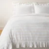 Yarn Dye Stripe With Ruffle Duvet Cover & Sham Set White/Khaki - Threshold™ With Studio McGee 1 Yarn Dye Stripe With Ruffle Duvet Cover & Sham Set White/Khaki - Threshold™ With Studio McGee -Threshold GUEST 4503b42e b399 4c0a 9594 27188ec4504e