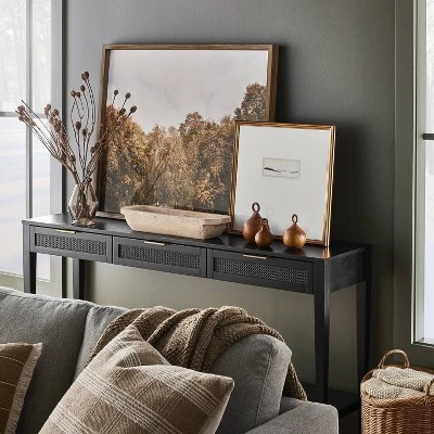 36" X 30" Golden Forest Framed Wall Art: Modern Decor, MDF & Glass - Threshold™ Designed W/Studio McGee 3 36" X 30" Golden Forest Framed Wall Art: Modern Decor, MDF & Glass - Threshold™ Designed W/Studio McGee