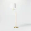 Adjustable Floor Lamp Brass Iron With Pleated Shade - Threshold™ Designed With Studio McGee -Threshold GUEST 4554f117 11af 4fa9 8548 5c44ccc13bee