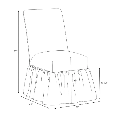 Ruffled Slipcover Dining Chair - Threshold™ Designed With Studio McGee 7 Ruffled Slipcover Dining Chair - Threshold™ Designed With Studio McGee - Image 5