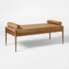 Bolster Tufted Bench Beige - Threshold™ Designed With Studio McGee: Velvet Upholstery, Powder-Coated Steel Legs, 225lb Capacity -Threshold GUEST 47cee17a a5ce 4ae5 87fe b1a195a56651