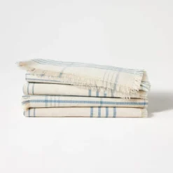 4pk Napkins Blue Plaid - Threshold™ Designed With Studio McGee: Cotton & Linen, Classic Pattern, Kitchen Textiles -Threshold GUEST 4f90b40e 73b6 44f9 9366 e099f9b37ffe