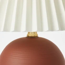 Oval Table Lamp With Pleated Shade (Includes LED Light Bulb) Red - Threshold™ Designed With Studio McGee -Threshold GUEST 520c752b cf1a 42cc a361 d3e8df348eab
