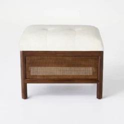 Woodspring Cane Base Ottoman Dark Walnut/Cream - Threshold™ Designed With Studio McGee 13 Woodspring Cane Base Ottoman Dark Walnut/Cream - Threshold™ Designed With Studio McGee -Threshold GUEST 560810e0 5e18 4812 aa7e aeefd12f9c85