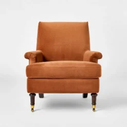 Mercer Rolled Upholstered Armchair With Casters - Threshold™ Designed With Studio McGee -Threshold GUEST 5b8006c9 6eb5 41c9 8e51 66c27cddb0c1