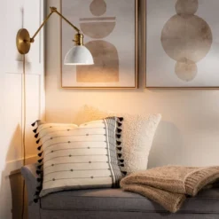 Metal Dome Sconce Wall Light (Includes Energy Efficient Light Bulb) Brass - Threshold™ Designed With Studio McGee -Threshold GUEST 5e51cd20 8337 48ac b262 6a6c00730cab