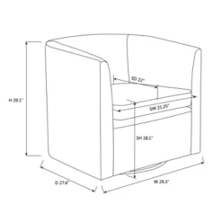 Vernon Upholstered Barrel Swivel Chair Light Brown Velvet - Threshold™ Designed With Studio McGee 13 Vernon Upholstered Barrel Swivel Chair Light Brown Velvet - Threshold™ Designed With Studio McGee -Threshold GUEST 5fe00eaa 81ff 454f b46c 0da142b5764f