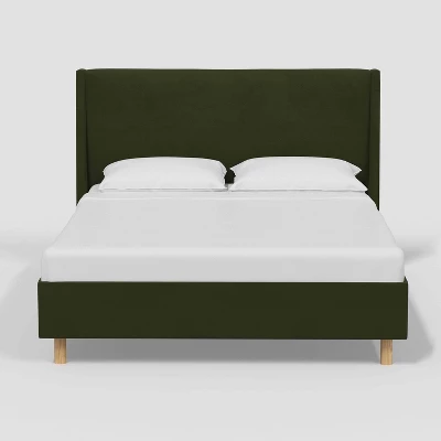 Encino Wingback Platform Bed In Dry Velvet - Threshold™ Designed With Studio McGee 3 Encino Wingback Platform Bed In Dry Velvet - Threshold™ Designed With Studio McGee