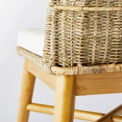 Juniper Woven Dining Chair With Cushion Natural - Threshold™ Designed With Studio McGee -Threshold GUEST 61576adc 2b4b 4203 a94f 5e0e5d4bcc2f