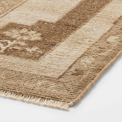5'x7' Hand Knotted Wool Area Rug Brown/Cream - Threshold™ Designed With Studio McGee 4 5'x7' Hand Knotted Wool Area Rug Brown/Cream - Threshold™ Designed With Studio McGee - Image 2