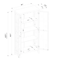 Bountiful Wood And Glass Tall Cabinet - Threshold™ Designed With Studio McGee -Threshold GUEST 6ee1338d 097f 4cfb b2df da976038b2e6