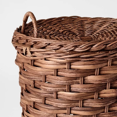 Round Chunky Straight Rattan Basket Dark Brown - Threshold™ Designed With Studio McGee 4 Round Chunky Straight Rattan Basket Dark Brown - Threshold™ Designed With Studio McGee - Image 2