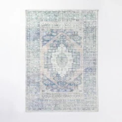 Brighton Distressed Vintage Persian Rug Light Blue - Threshold™ Designed With Studio McGee -Threshold GUEST 749f8c26 ca3a 4ac4 b6de f950c498d722
