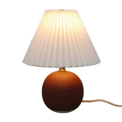 Oval Table Lamp With Pleated Shade (Includes LED Light Bulb) Red - Threshold™ Designed With Studio McGee -Threshold GUEST 763f0407 a81f 46e4 8c04 f88c91961159