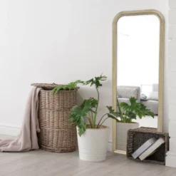 24" X 64" Wood Floor Mirror - Threshold™ Designed With Studio McGee: Natural Finish, Standing, No Assembly Required -Threshold GUEST 7a570338 43ff 413e b880 c6960271c6fd