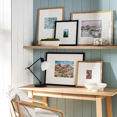 27.26" X 21.26" Matted To 11" X 14" Gallery Frame Art Black - Threshold™ Designed With Studio McGee 3 27.26" X 21.26" Matted To 11" X 14" Gallery Frame Art Black - Threshold™ Designed With Studio McGee