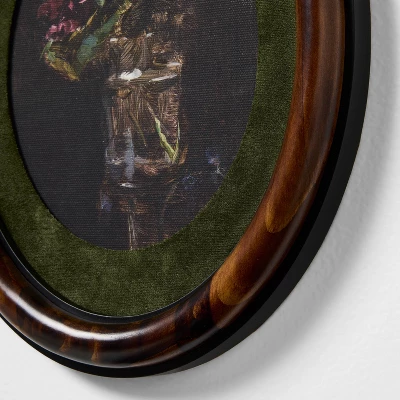 9"x11" Oval Frame Floral Wall Art - Threshold™ Designed With Studio McGee 4 9"x11" Oval Frame Floral Wall Art - Threshold™ Designed With Studio McGee - Image 2