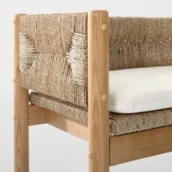 Elden Wood Bench With Woven Back And Loose Cushion Seat - Threshold™ Designed With Studio McGee 13 Elden Wood Bench With Woven Back And Loose Cushion Seat - Threshold™ Designed With Studio McGee -Threshold GUEST 80c860d6 fb10 4439 978d 5bcb29b2d57b