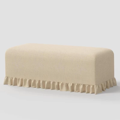 Ruffle Slipcover Dining Bench - Threshold™ Designed With Studio McGee 9 Ruffle Slipcover Dining Bench - Threshold™ Designed With Studio McGee - Image 7