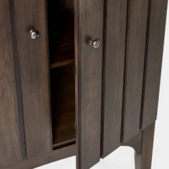 Palma Arched Fluted Cabinet Dark Brown - Threshold™ Designed With Studio McGee: Hardwood Frame, 2 Shelves, MDF Surface -Threshold GUEST 86c31043 7e0c 4dd8 8bf2 d1df21e96cf5