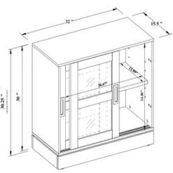 32" Promontory Sliding Glass 2 Door Cabinet - Threshold™ Designed With Studio McGee -Threshold GUEST 886a1690 8c08 4bfa 84cf 5fb1b76c3fe4