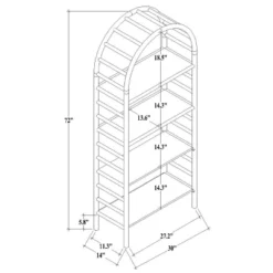 72" Holladay Curved Wooden Bookcase - Threshold™ Designed With Studio McGee -Threshold GUEST 907a020b f8bd 48ff ad78 2332a2c16f0a
