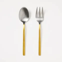 Two-Tone Kitchen Serve Set Gold - Threshold™ Designed With Studio McGee: Stainless Steel Flatware, Gold Silverware, 2-Piece 7 Two-Tone Kitchen Serve Set Gold - Threshold™ Designed With Studio McGee: Stainless Steel Flatware, Gold Silverware, 2-Piece -Threshold GUEST 9eac5b79 34cf 4992 8a0c 28c0039a6d11