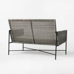 Wicker & Metal X Frame Patio Loveseat - Gray - Threshold™ Designed With Studio McGee -Threshold GUEST a007800d 2bb8 49be 8c3b 00a66dcf20a9
