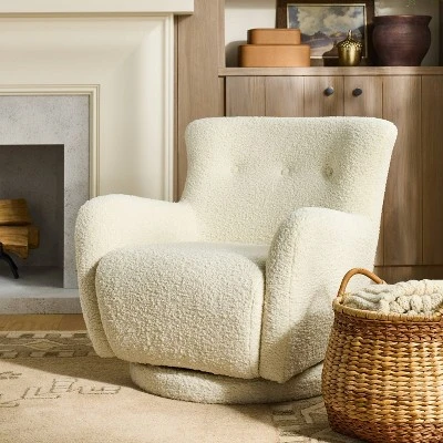 Kessler Swivel Chair Cream - Threshold™ Designed With Studio McGee 3 Kessler Swivel Chair Cream - Threshold™ Designed With Studio McGee