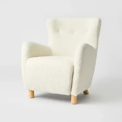 Kessler Wingback Faux Sherling Accent Chair Cream - Threshold™ Designed With Studio McGee 15 Kessler Wingback Faux Sherling Accent Chair Cream - Threshold™ Designed With Studio McGee -Threshold GUEST a09f34e6 88c9 4d02 ba31 f262090269f8