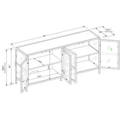 Crystal Cove Glass TV Stand For TVs Up To 59" - Threshold™ Designed With Studio McGee -Threshold GUEST a13f9ad9 19e7 45e4 939d 0ee33acc8103