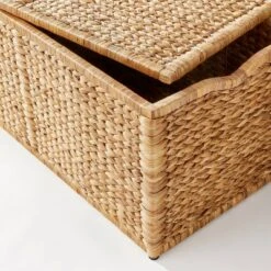 Natural Woven Storage Bench - Threshold™ Designed With Studio McGee: Metal Frame, Fish Scale Pattern, No Assembly Required -Threshold GUEST a6e6878e 6b8c 4d6f b297 bceeff97cca7