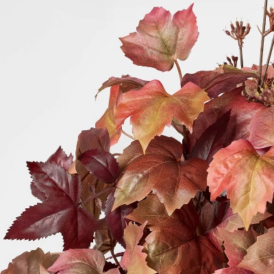 22" Mixed Fall Artificial Leaf Arrangement Red - Threshold™ Designed With Studio McGee 4 22" Mixed Fall Artificial Leaf Arrangement Red - Threshold™ Designed With Studio McGee - Image 2