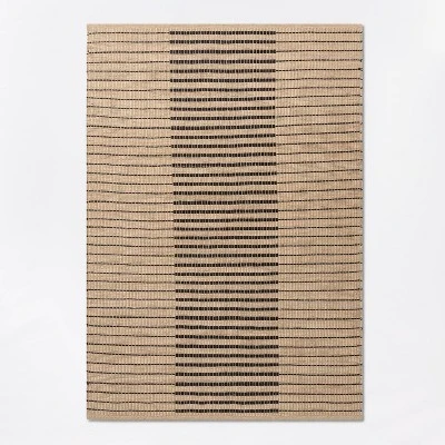 Reseda Hand Woven Striped Jute Cotton Area Rug Black - Threshold™ Designed With Studio McGee 6 Reseda Hand Woven Striped Jute Cotton Area Rug Black - Threshold™ Designed With Studio McGee - Image 4