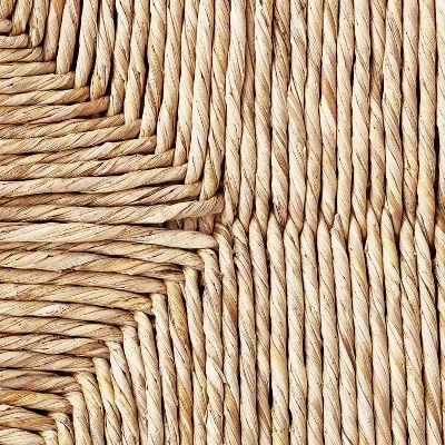 Metal And Rush Weave Top Console Table Black - Threshold™ Designed With Studio McGee: Mahogany Frame, Square Entryway Table 7 Metal And Rush Weave Top Console Table Black - Threshold™ Designed With Studio McGee: Mahogany Frame, Square Entryway Table - Image 5