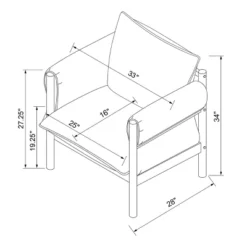 Arbon Wood Dowel Accent Chair With Cushion Arms - Threshold™ Designed With Studio McGee -Threshold GUEST c429d501 6755 4c8a 864f afd6717b29db
