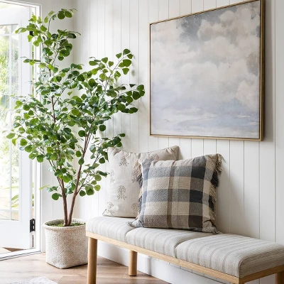 Ledges Digital Floral Print Distressed Persian Rug Green - Threshold™ Designed By Studio McGee 6 Ledges Digital Floral Print Distressed Persian Rug Green - Threshold™ Designed By Studio McGee - Image 4