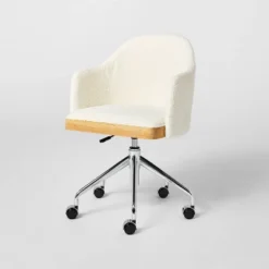 Upholstered Adjustable Height Office Chair Cream - Threshold™ Designed With Studio McGee -Threshold GUEST d224fb01 115c 4000 99c8 ec6d89de4357