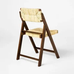 Set Of 2 Folding Woven Dining Chairs Dark Brown - Threshold™ Designed With Studio McGee -Threshold GUEST d28d0da3 1b85 434a be52 ca61dd9fffe8